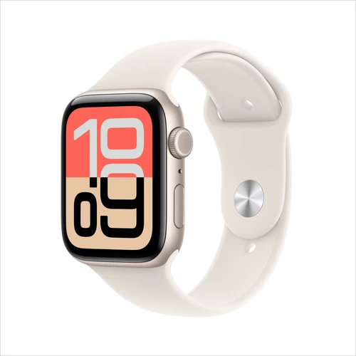 애플 워치 SE 3세대 44mm GPS 셀룰러 스타라이트 알루미늄 케이스 스포츠 밴드 M/L 스타라이트 (국내 정식 발매 제품)