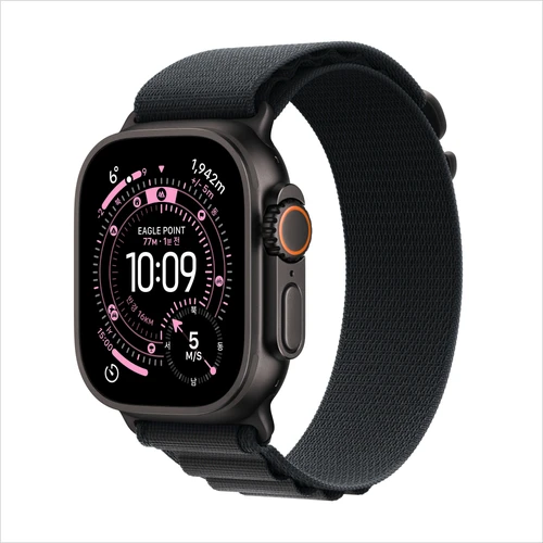 애플 워치 울트라 3 49mm 블랙 티타늄 케이스 M 알파인 루프 블랙 (국내 정식 발매 제품)