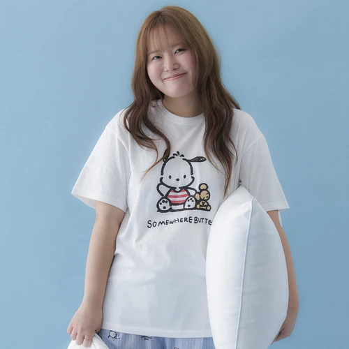 산리오 포차코 오버핏 탑 - 아이보리