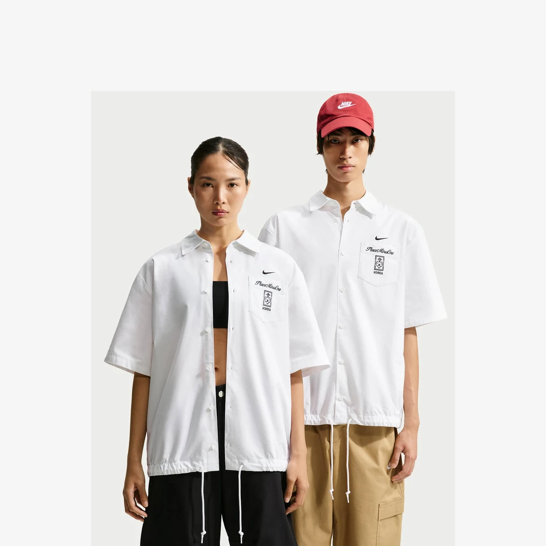 나이키 x 피스마이너스원 숏슬리브 탑 화이트 (IM3219-100) IM3219-100