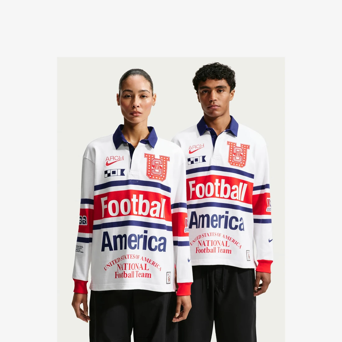 나이키 x 버질 아블로 아카이브 USA 롱슬리브 럭비 탑 화이트 (IM3227-100) IM3227-100