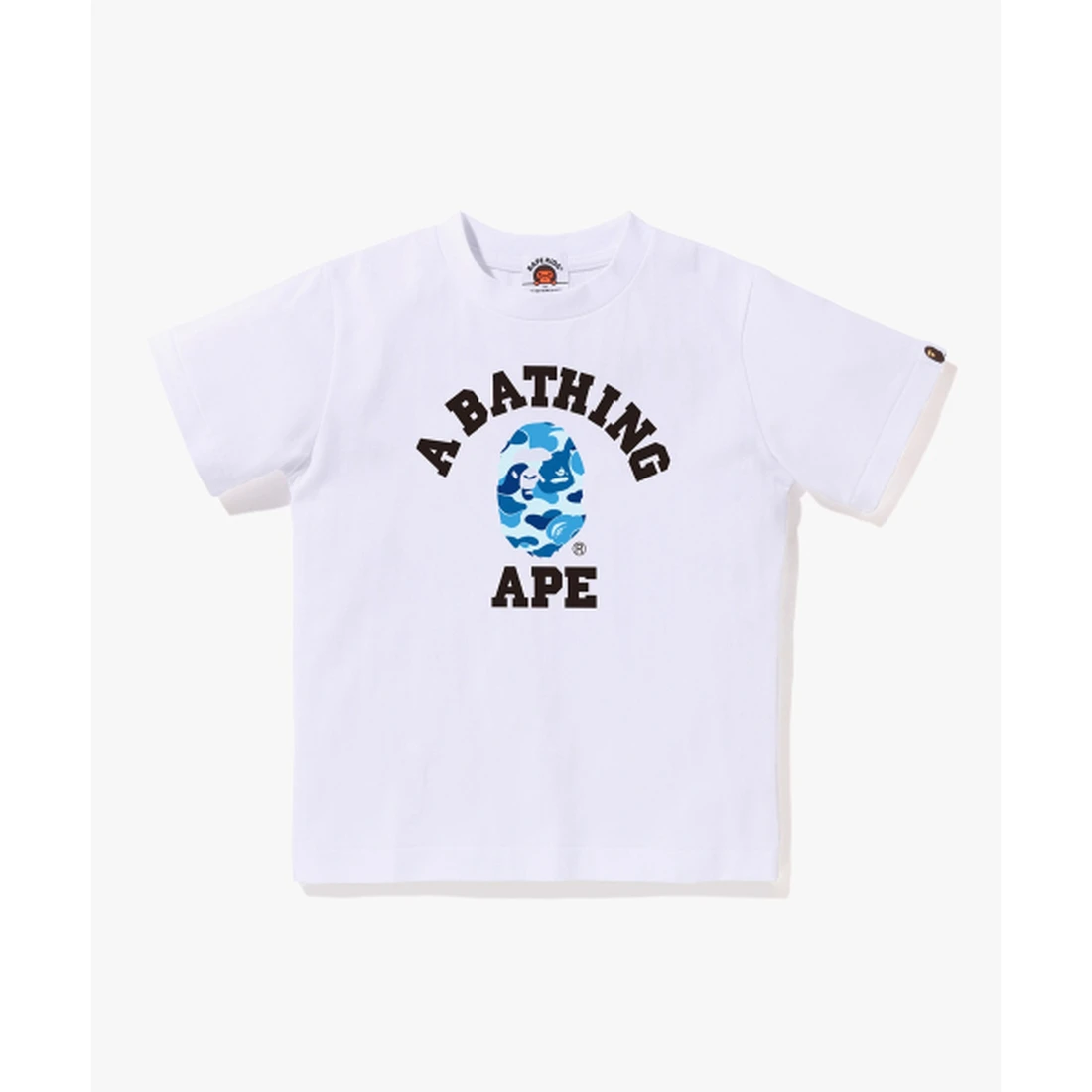 베이프 ABC 카모 콜리지 티셔츠(Kids) WHITE/BLUE 001TEM303004WH9