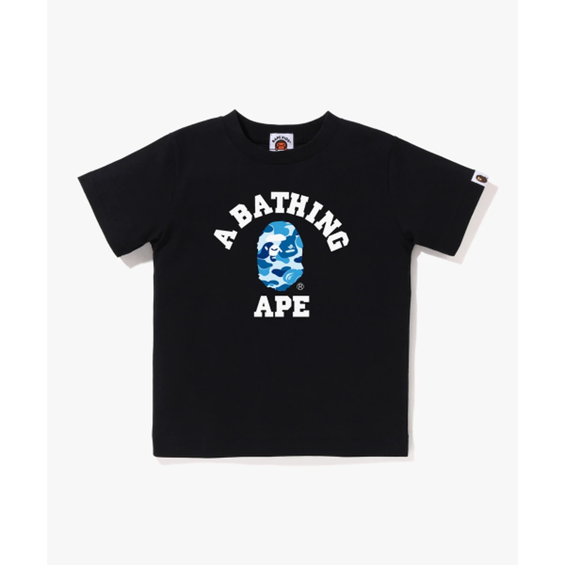 베이프 ABC 카모 콜리지 티셔츠(Kids) BLACK/BLUE 001TEM303004BK9