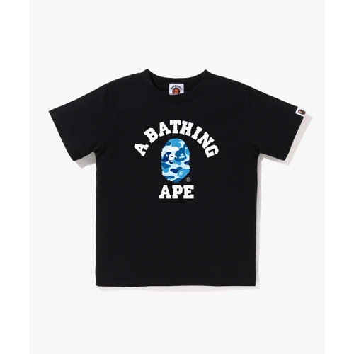 베이프 ABC 카모 콜리지 티셔츠(Kids) BLACK/BLUE