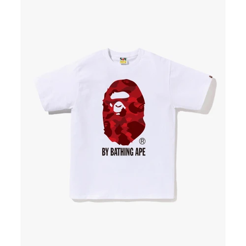 베이프 컬러 카모 BY BATHING APE 티셔츠 M 화이트 / 레드