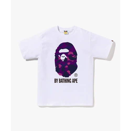 베이프 컬러 카모 BY BATHING APE 티셔츠 M 화이트 / 퍼플