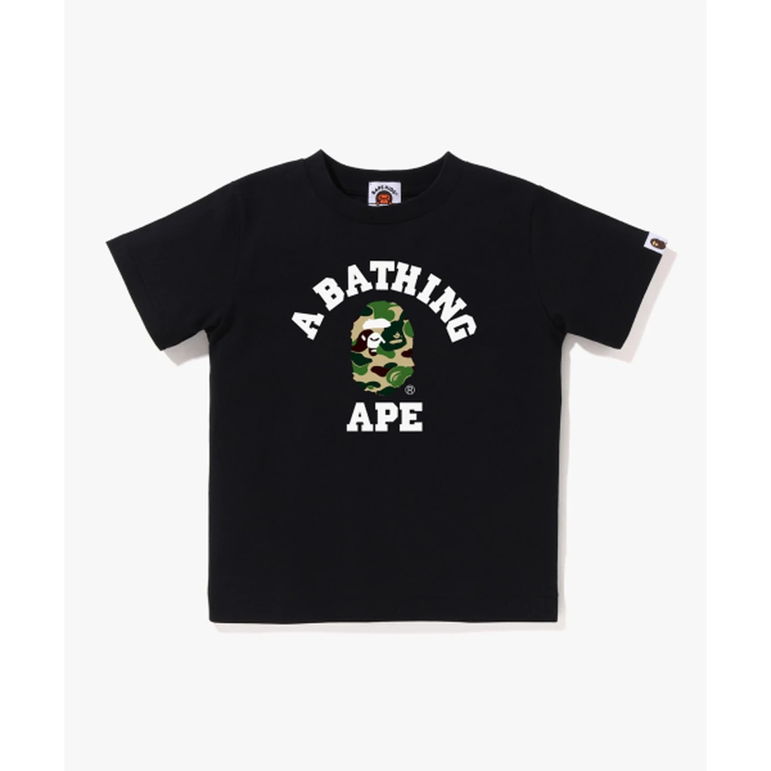 베이프 ABC 카모 콜리지 티셔츠(Kids) BLACK/GREEN 001TEM303004BK0