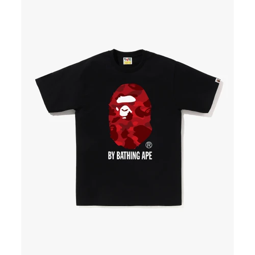 베이프 컬러 카모 BY BATHING APE 티셔츠 M 블랙 / 레드