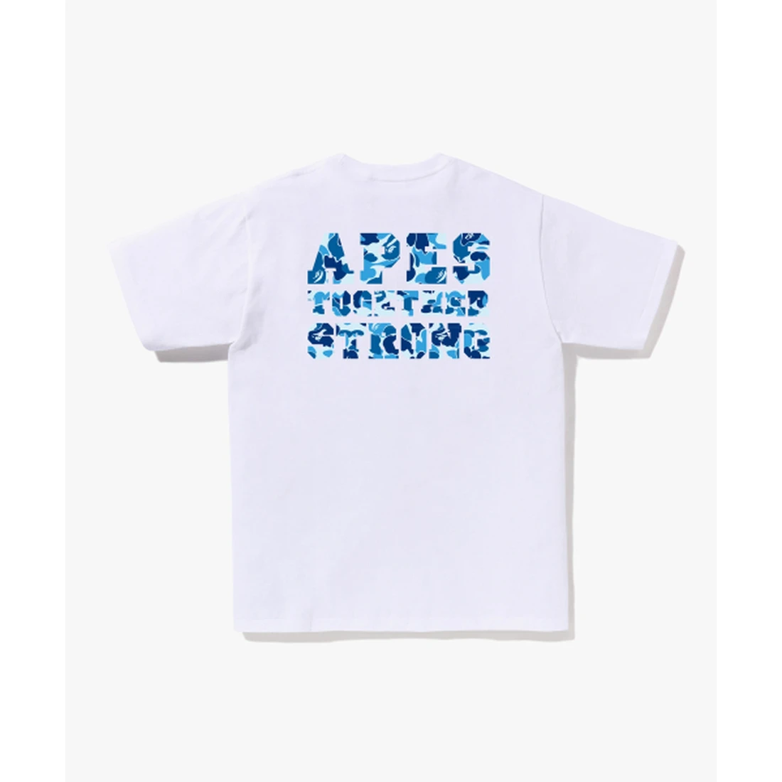 베이프 ABC 카모 콜리지 ATS 티셔츠 M 화이트 / 블루 001TEM301010WH9
