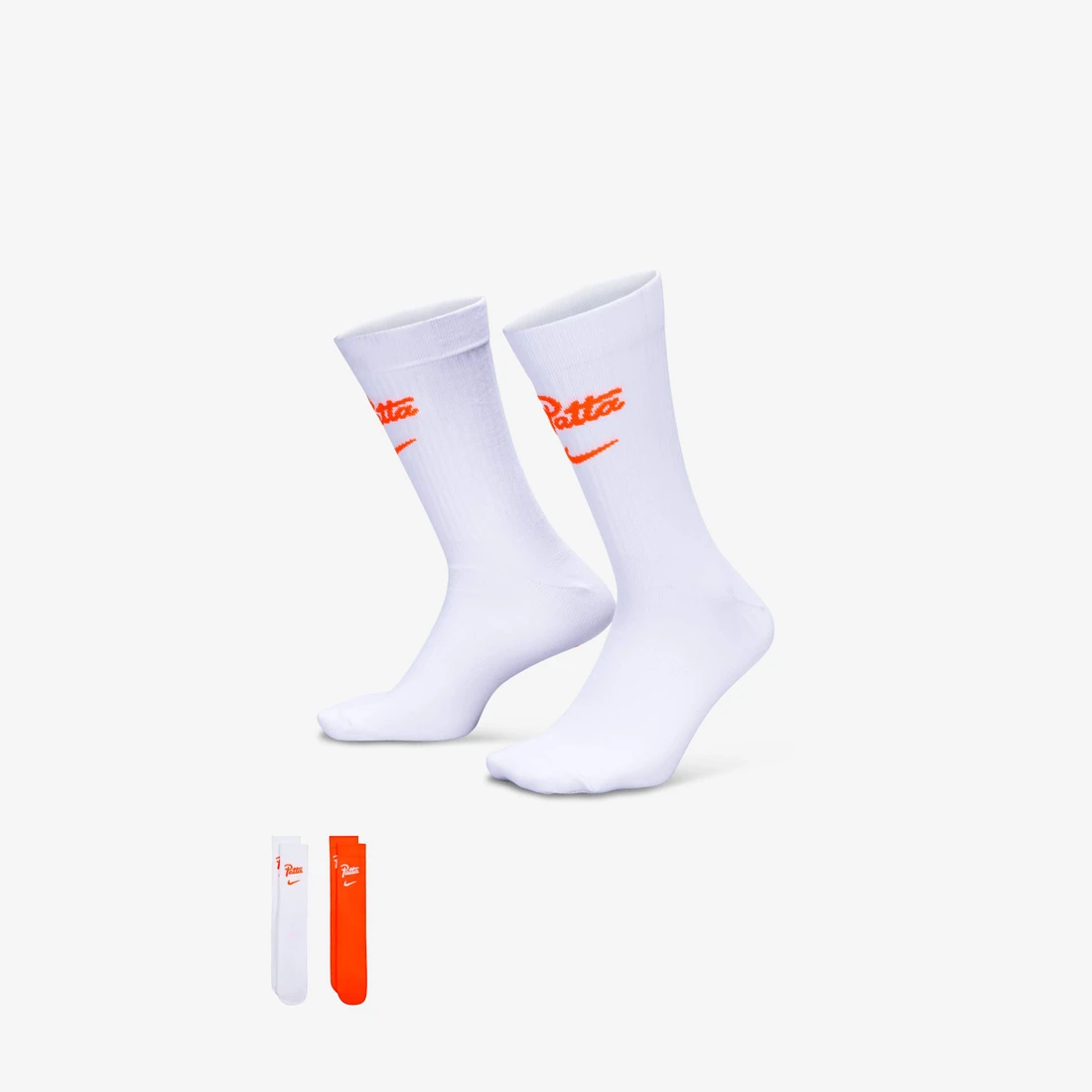 나이키 x 파타 네덜란드 크루 삭스 화이트 오렌지 (IO9462-900) (2개입) IO9462-900