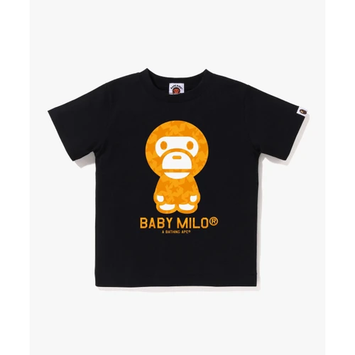베이프 스타 올오버 베이비 마일로 티셔츠(Kids) BLACK/ORANGE
