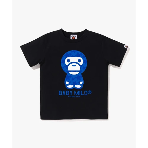 베이프 스타 올오버 베이비 마일로 티셔츠(Kids) BLACK/BLUE