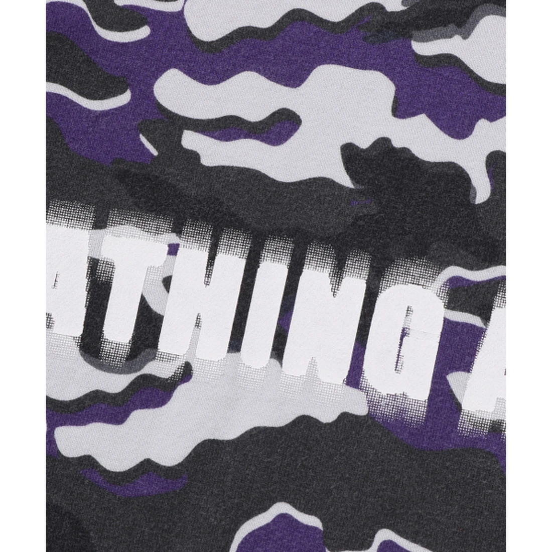 베이프 글리치 우드랜드 카모 헤비 워시 BATHING APE 크롭 핏 나시 M 퍼플 001VTM301301PUR