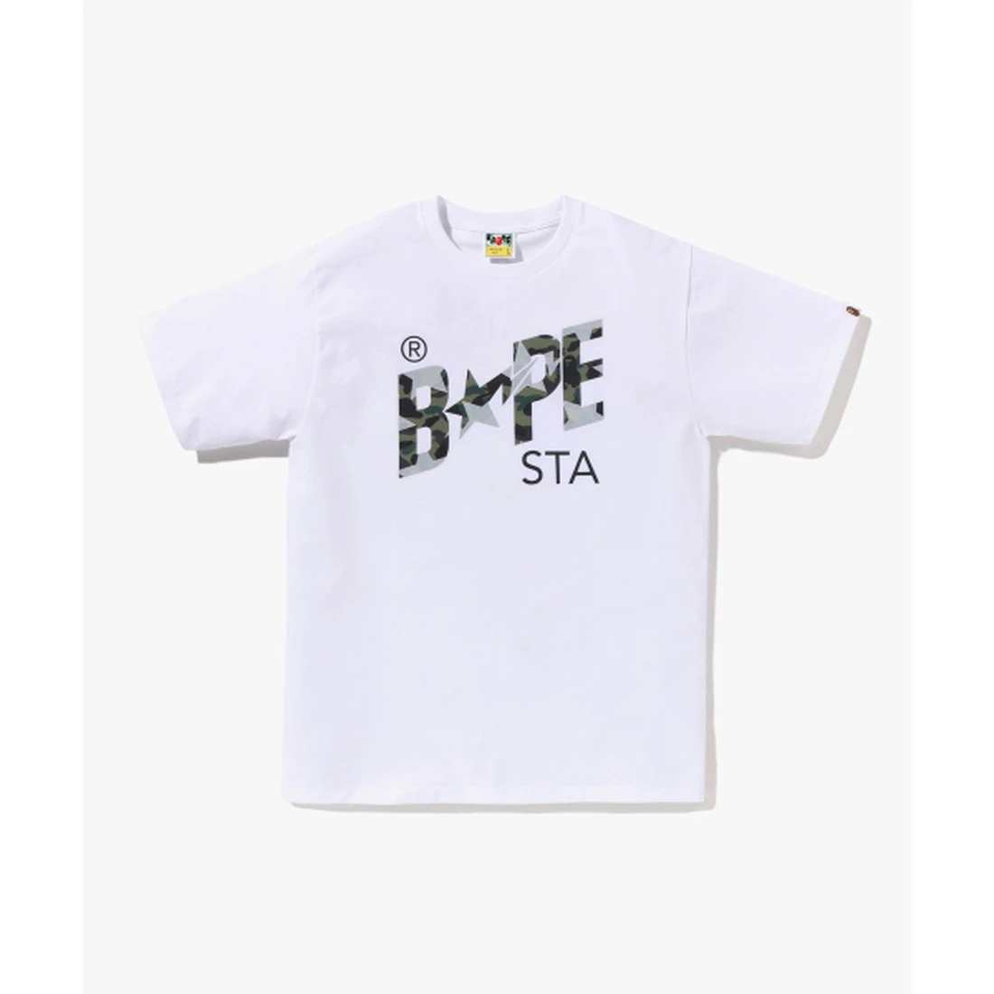 베이프 스타 오버 프린트 퍼스트 카모 베이프 스타 티셔츠 M 화이트 001TEM301024WHT