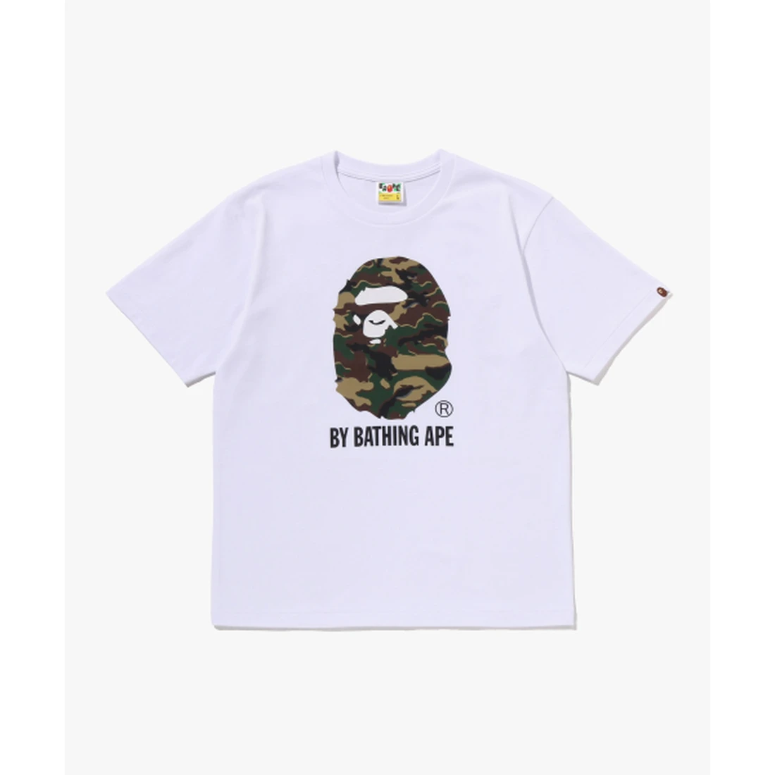 베이프 글리치 우드랜드 카모 BY BATHING APE 티셔츠 M 화이트 001TEM301346WHT