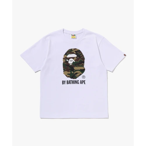 베이프 글리치 우드랜드 카모 BY BATHING APE 티셔츠 M 화이트