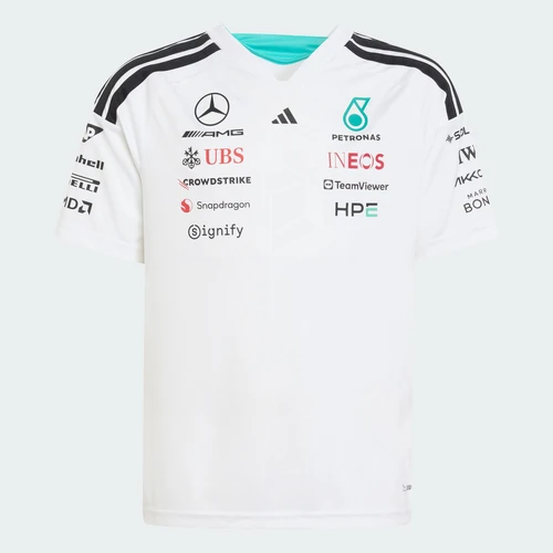 아디다스 x 메르세데스 AMG 페트로나스 F1 팀 드라이버 저지 화이트 - KR 사이즈 (논 마킹 버전) 키즈