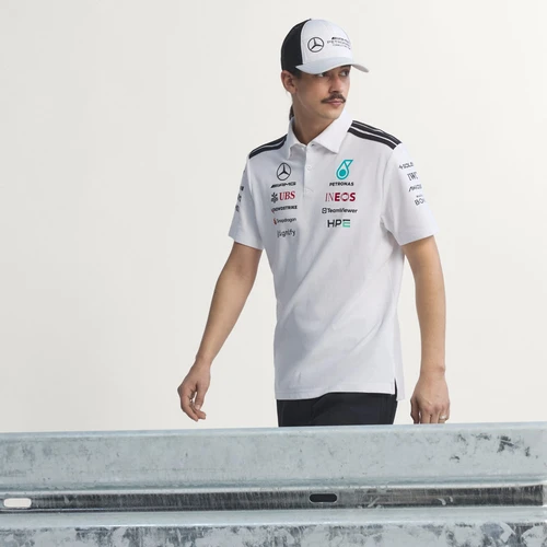 아디다스 x 메르세데스 AMG 페트로나스 F1 팀 엔지니어 폴로 화이트 - KR 사이즈 (논 마킹 버전)