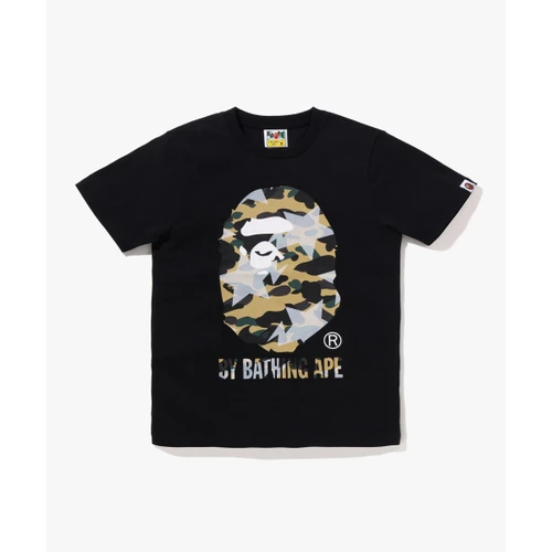베이프 스타 오버 프린트 퍼스트 카모 BY BATHING APE TEE W 블랙 / 옐로우