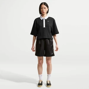 나이키 스포츠웨어 칠 레이스 루즈 미드라이즈 쇼츠W 블랙 크림 II 화이트