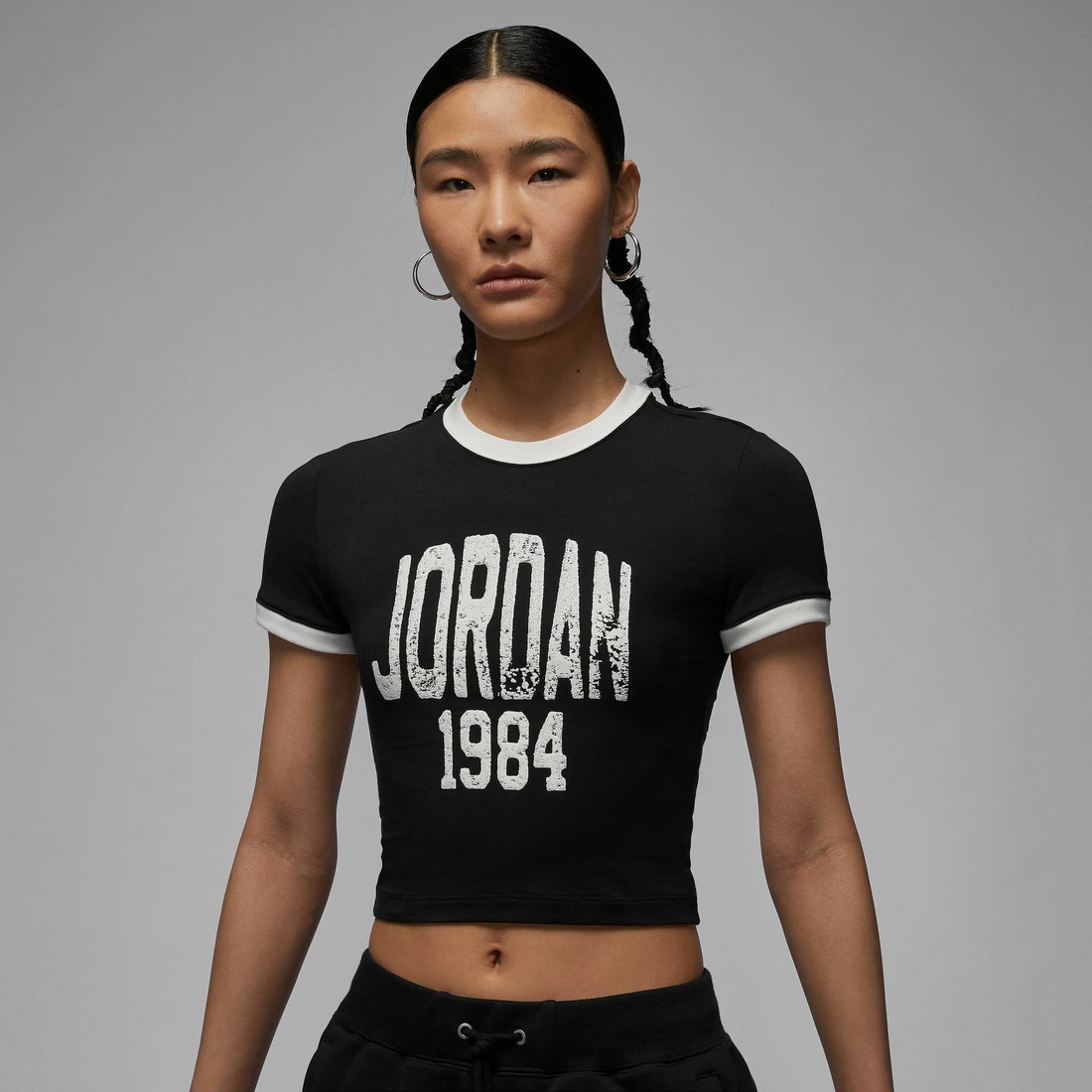 조던 J SS Slim Crop Gfx Tee 84 HJ0197-010