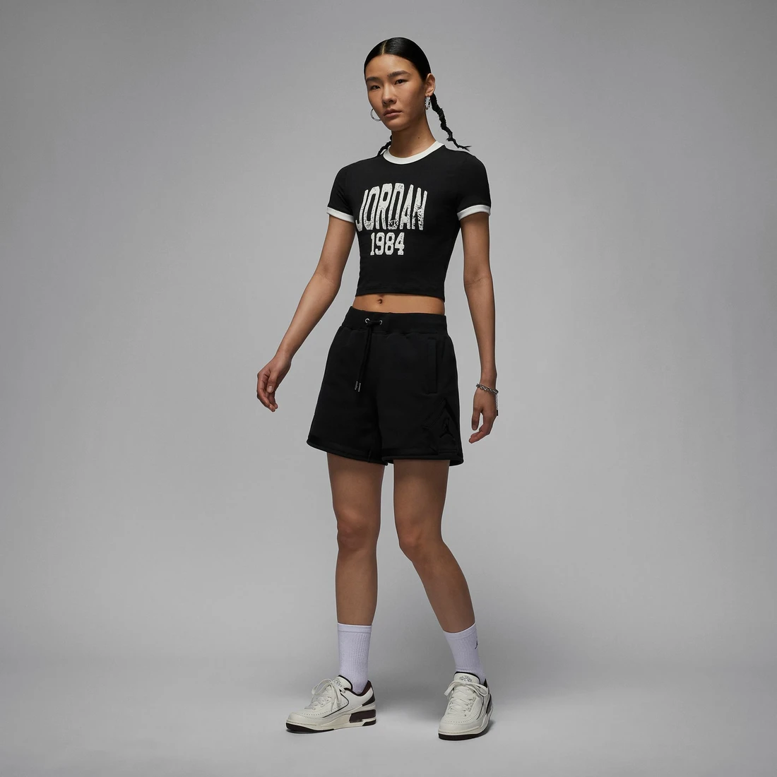 조던 J SS Slim Crop Gfx Tee 84 HJ0197-010