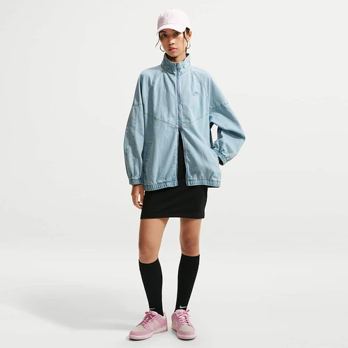 나이키 윈드러너 오버사이즈 데님 재킷 W 라이트 아머리 블루 워크 블루
