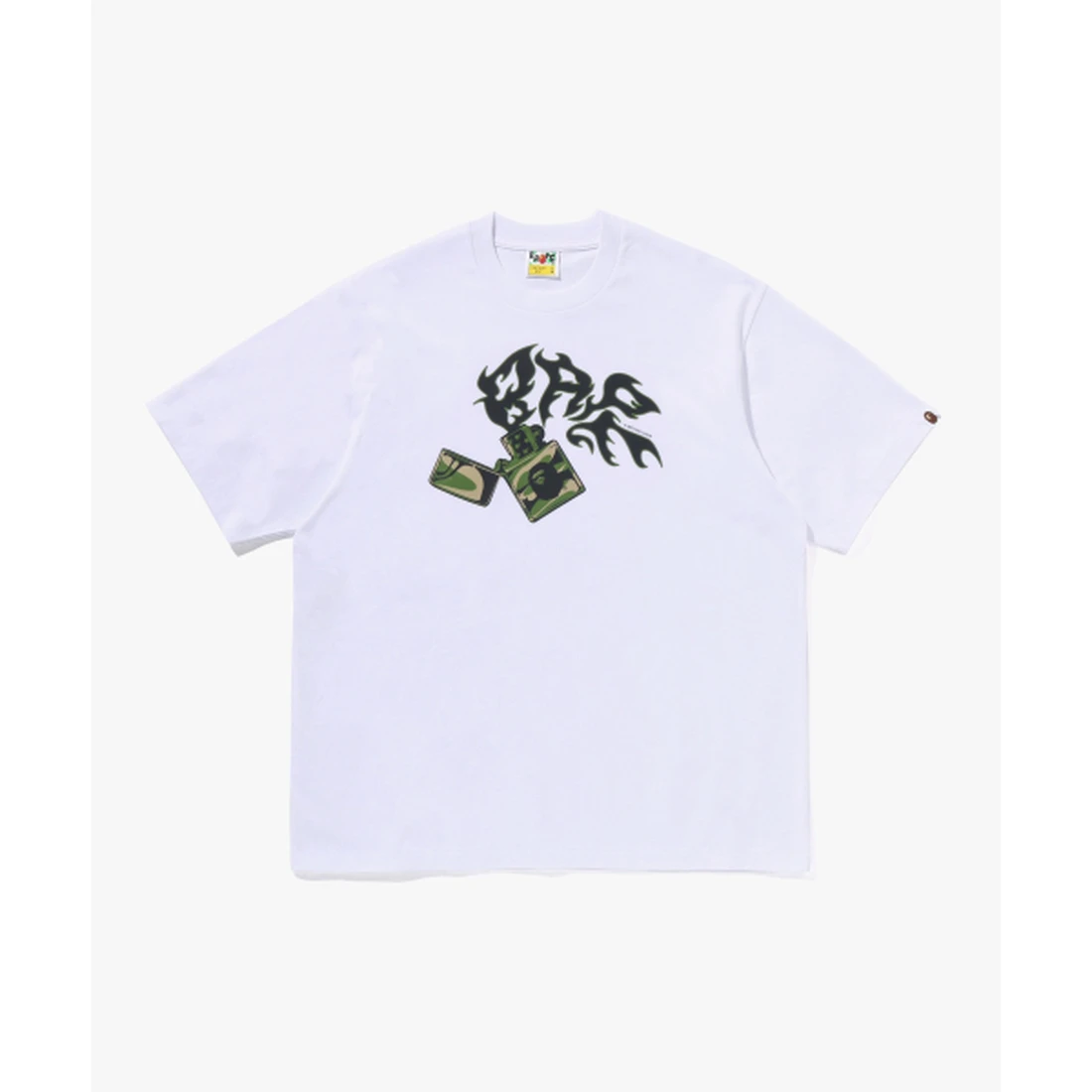 베이프 베이프 라이터 릴렉스트 핏 티셔츠 M 화이트 001TEM301320WHT