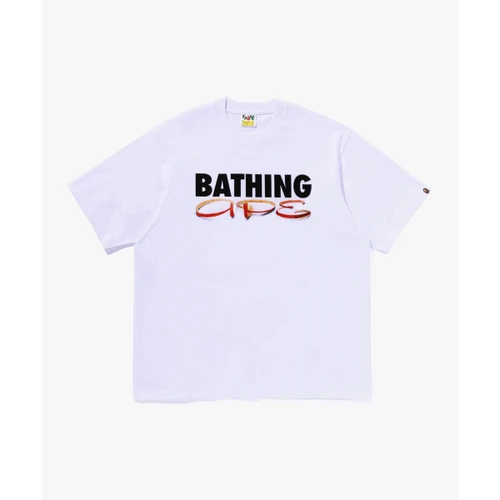 베이프 애플 필 BATHING APE 릴렉스드 핏 티셔츠 M 화이트