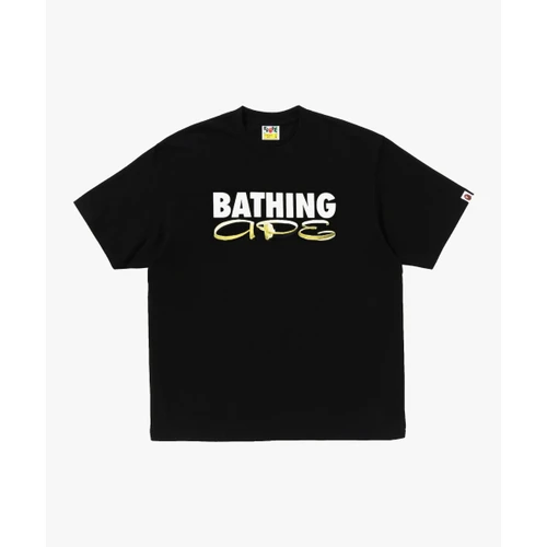 베이프 애플 필 BATHING APE 릴렉스드 핏 티셔츠 M 블랙