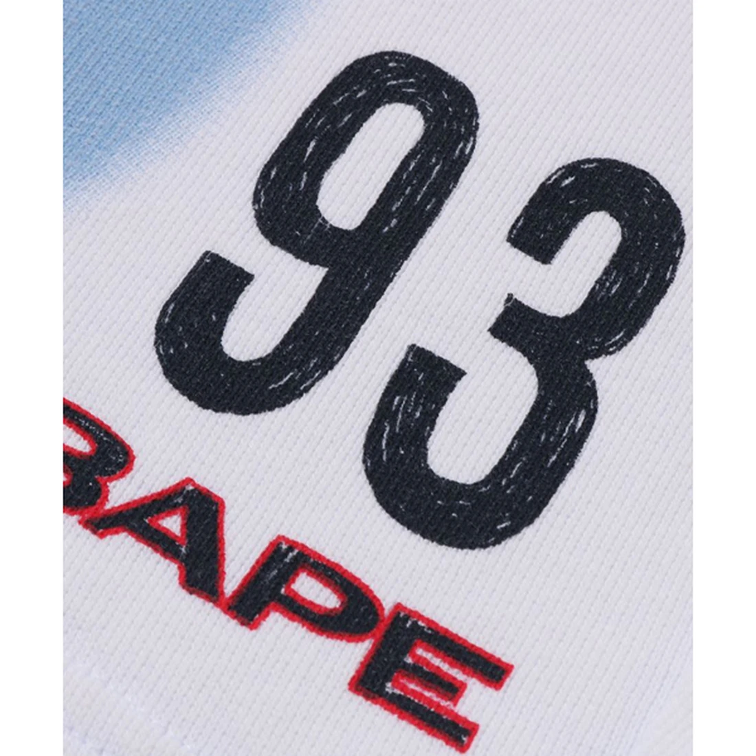 베이프 헤비 워시 핸드 드로우 풋볼 멀티로고 릴렉스드 핏 스웨트 쇼츠 M 화이트 001SPM301308WHT