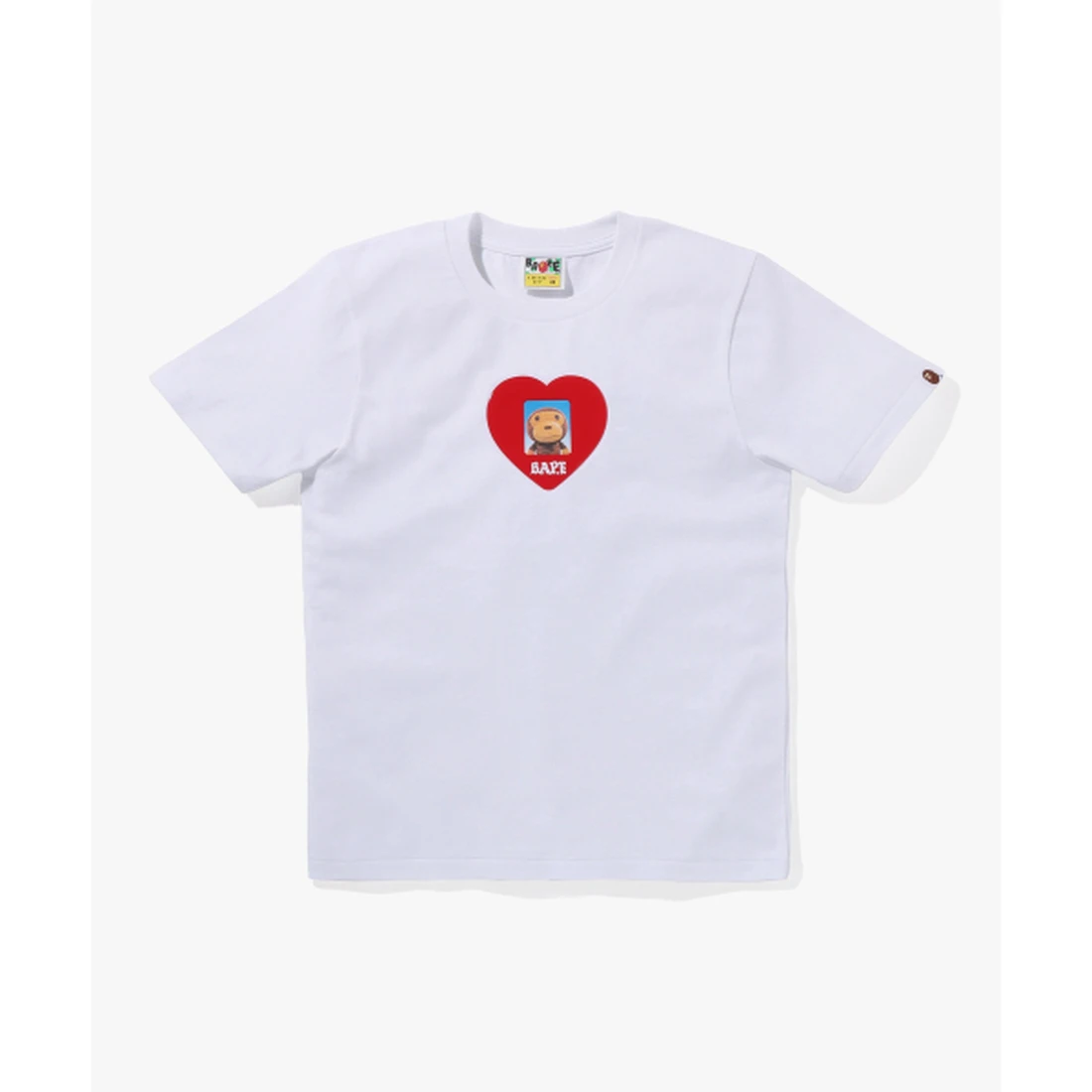 베이프 하트 아이디 마일로 포토 티셔츠 W 화이트 002TEM302027WHT