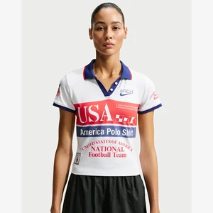 나이키 x 버질 아블로 아카이브 USA 폴로 셔츠 화이트 챌린지 레드 (IM3986-100)