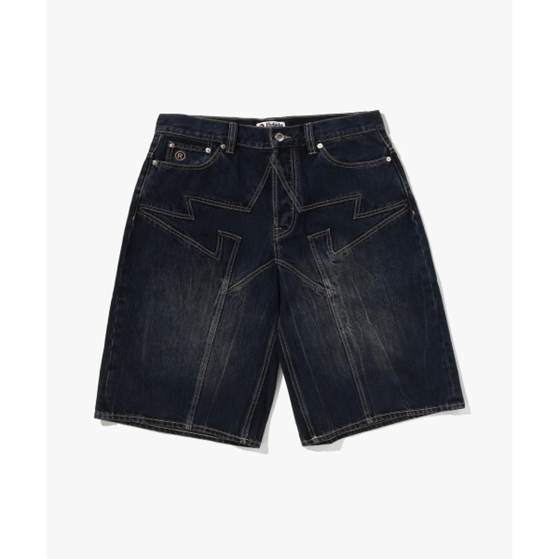 베이프 스타 패치 13oz 릴렉스드 핏 데님 쇼츠 M 인디고 001DSM301302ING