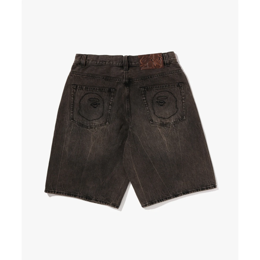 베이프 스타 패치 13oz 릴렉스드 핏 데님 쇼츠 M 베이지 001DSM301302BEI