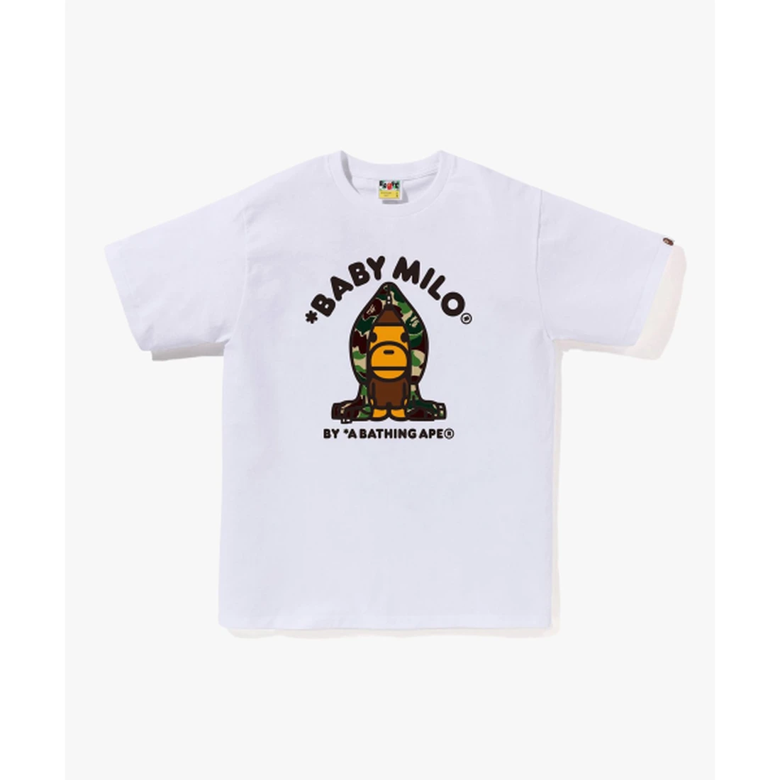 베이프 ABC 카모 마일로 후드 티셔츠 M 화이트 / 그린 002TEM301005WH0