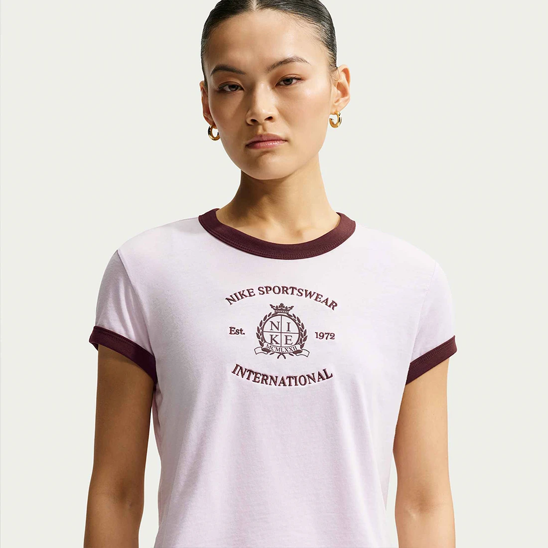 나이키 스포츠웨어 링거 티셔츠 W 블리치트 라일락 미스틱 데이츠 IV5500-583