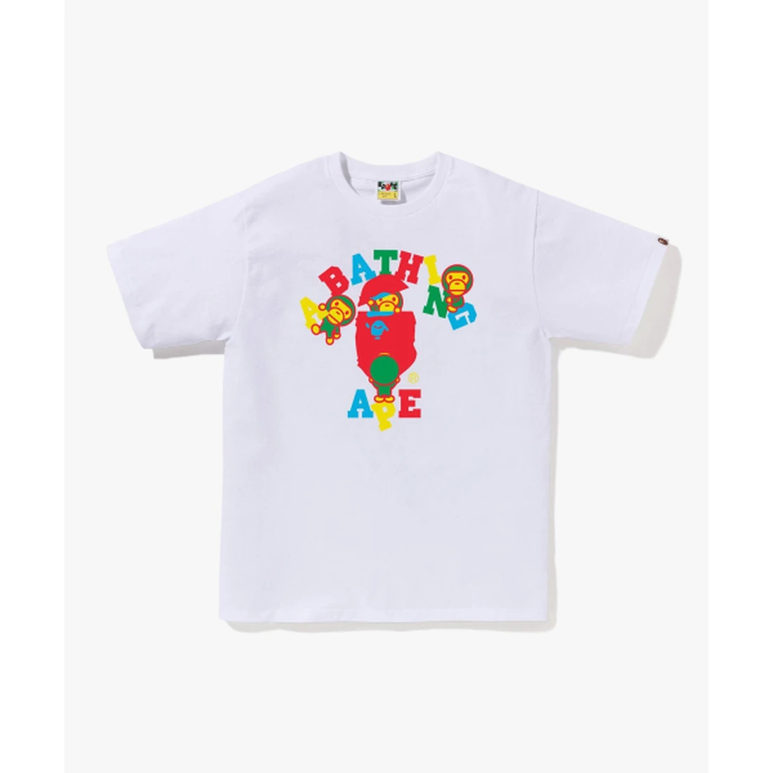 베이프 컬러 콜리지 마일로 티셔츠 M 화이트 002TEM301010WHT
