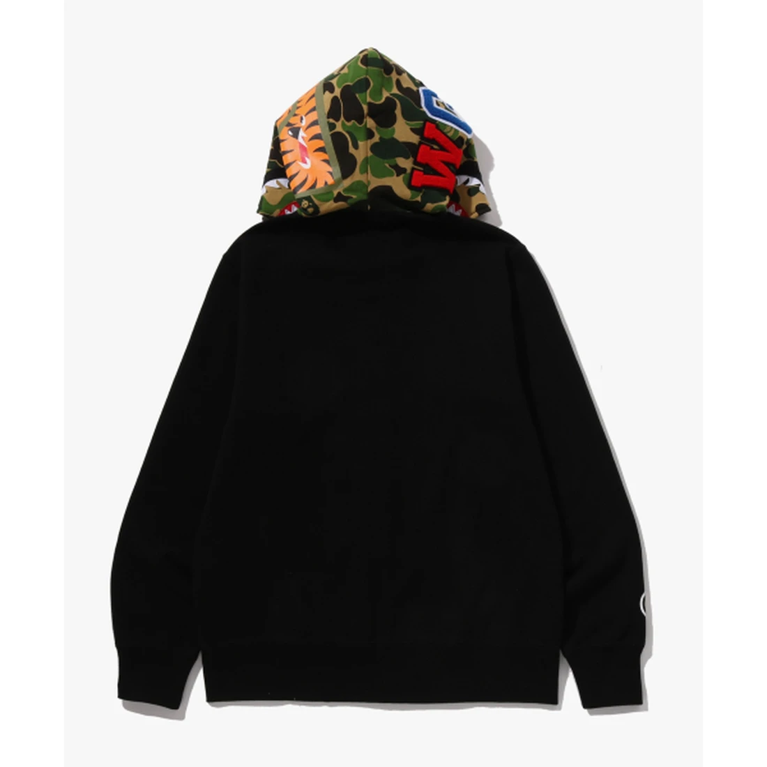 베이프 ABC 카모 샤크 풀 집 후드 M 블랙 001ZPM301301BLK