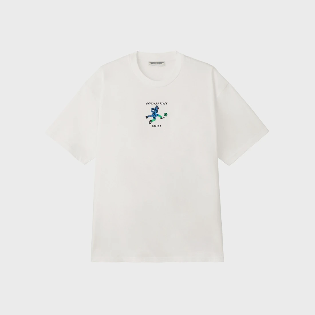 오니츠카 타이거 자수 반팔 티셔츠 2181B290-100