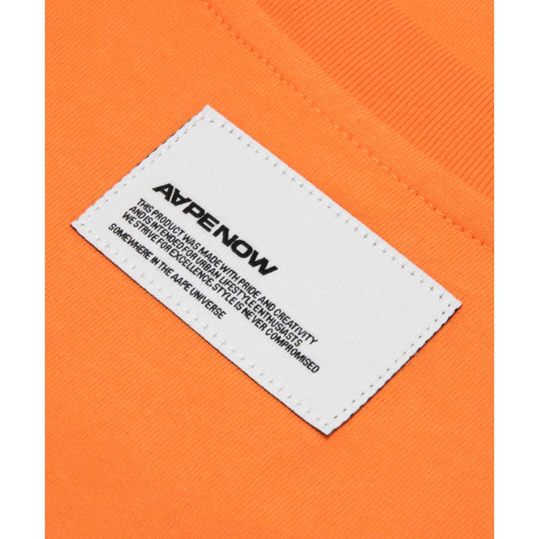 에이프 AAPENOW AAPE 하트 롱슬리브 티셔츠 오렌지 AAPLTM1815XXQORX