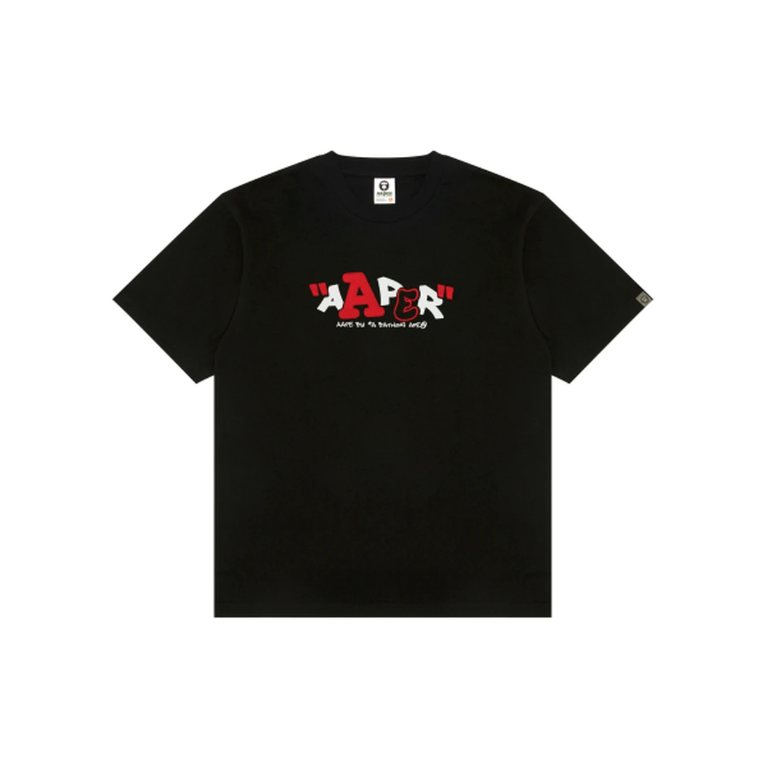 에이프 AAPER 그래픽 티셔츠 블랙 AAPTEM1822XXQBKX