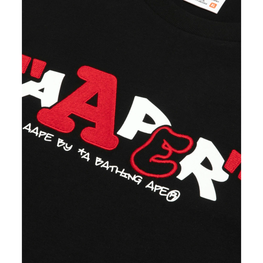 에이프 AAPER 그래픽 티셔츠 블랙 AAPTEM1822XXQBKX