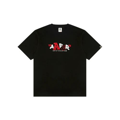 에이프 AAPER 그래픽 티셔츠 블랙