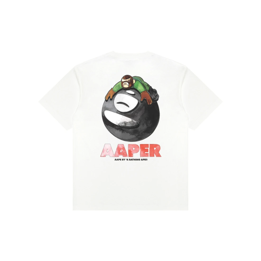 에이프 AAPER 그래픽 티셔츠 화이트 AAPTEM1821XXQWHX