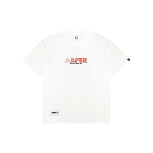 에이프 AAPER 그래픽 티셔츠 화이트