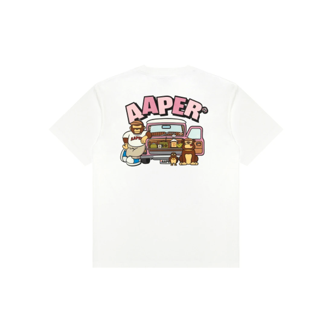 에이프 AAPER 그래픽 티셔츠 화이트 AAPTEM1827XXQWHX