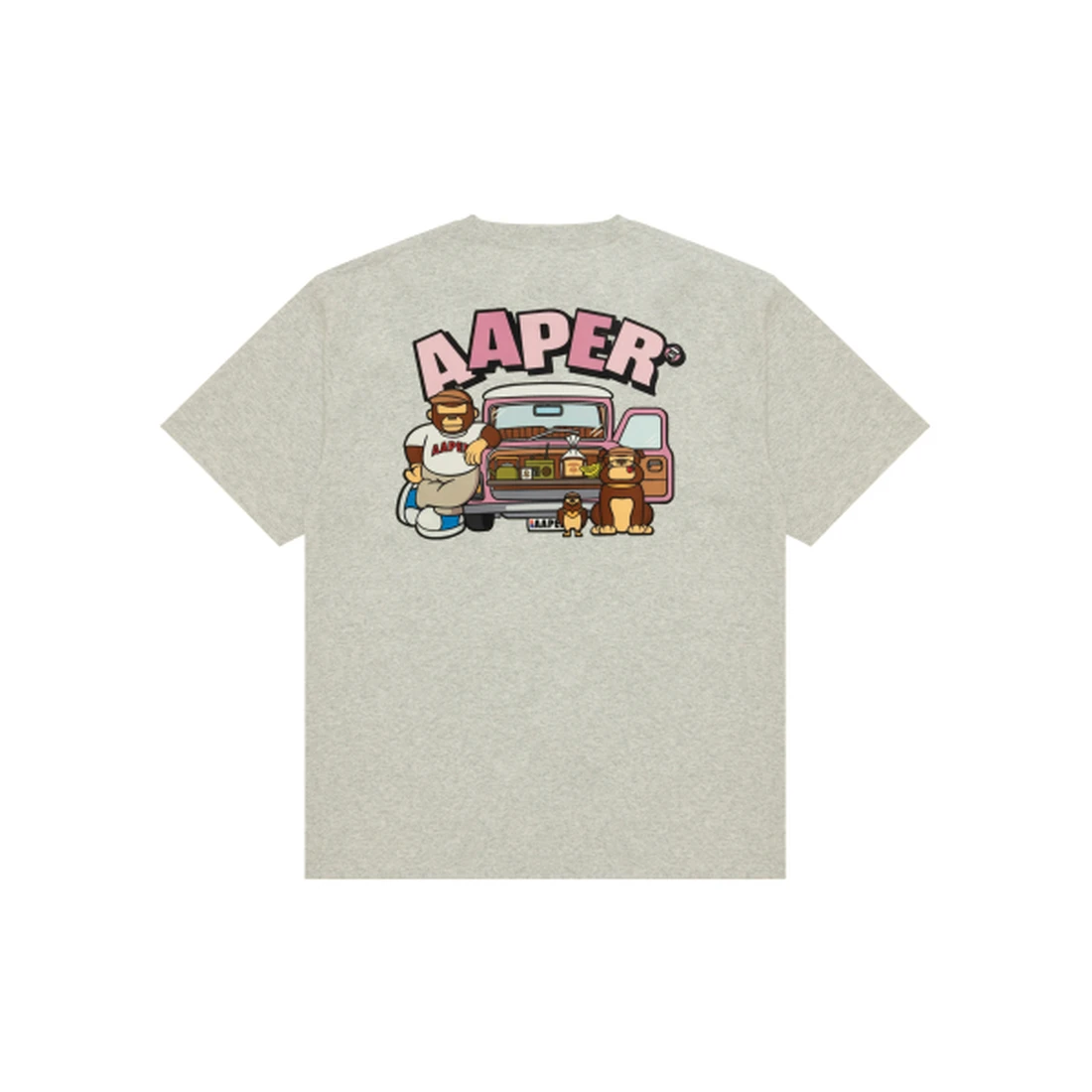 에이프 AAPER 그래픽 티셔츠 그레이 AAPTEM1827XAQWH2