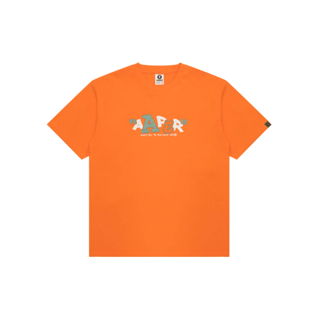 에이프 AAPER 그래픽 티셔츠 오렌지 AAPTEM1822XXQORX