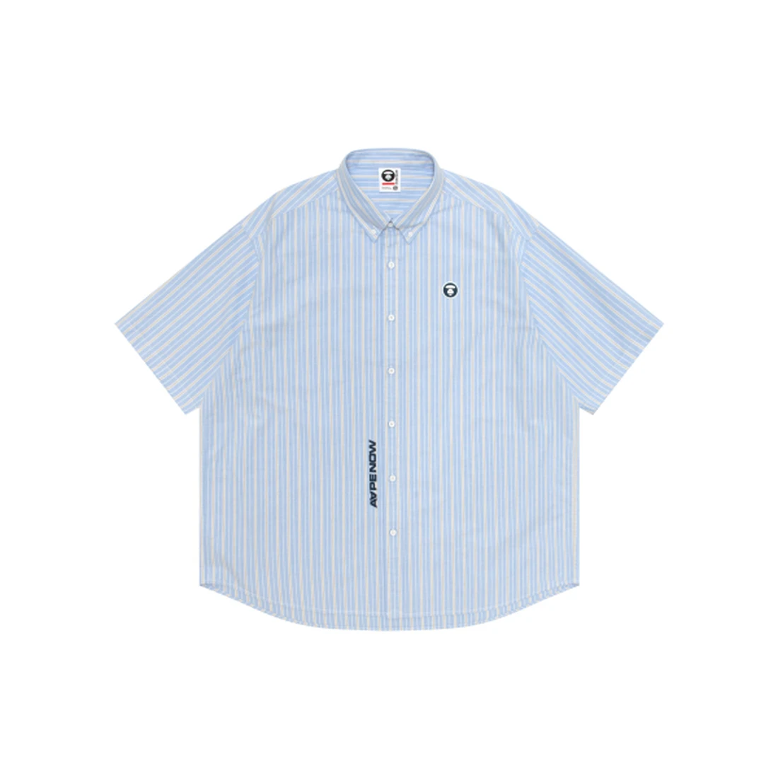 에이프 AAPENOW 문페이스 스프라이트 숏 슬리브 셔츠 스카이 블루 AAPSRM8560XXQBLN